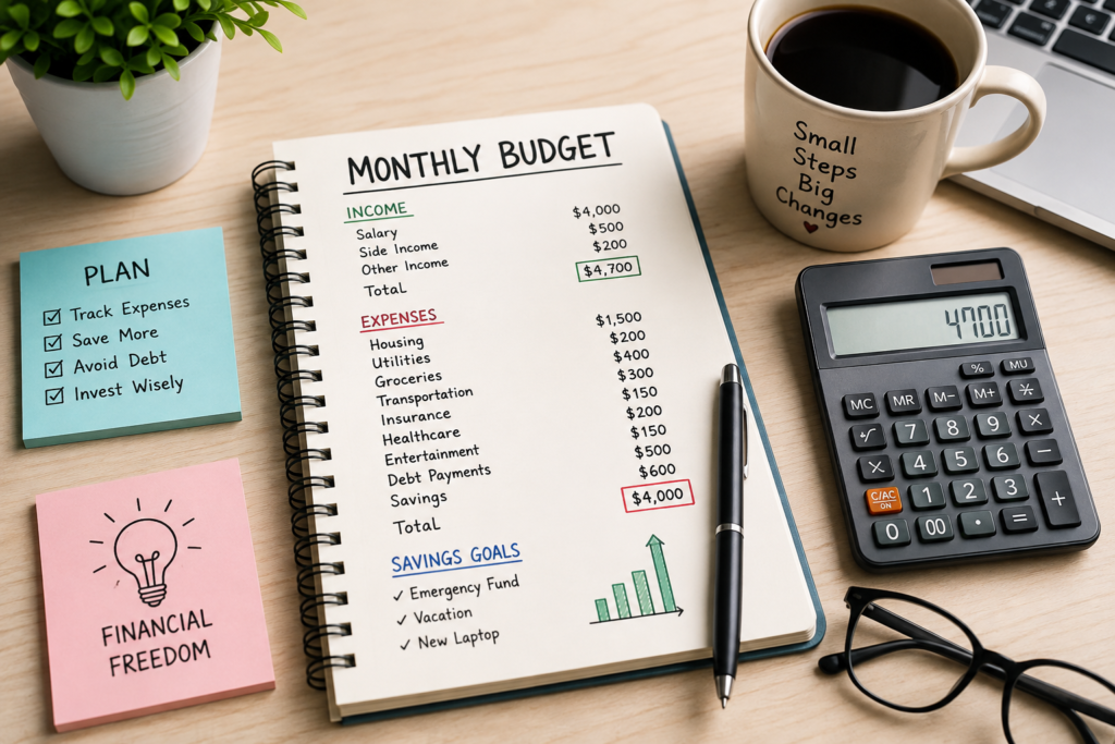 How to make a monthly budget